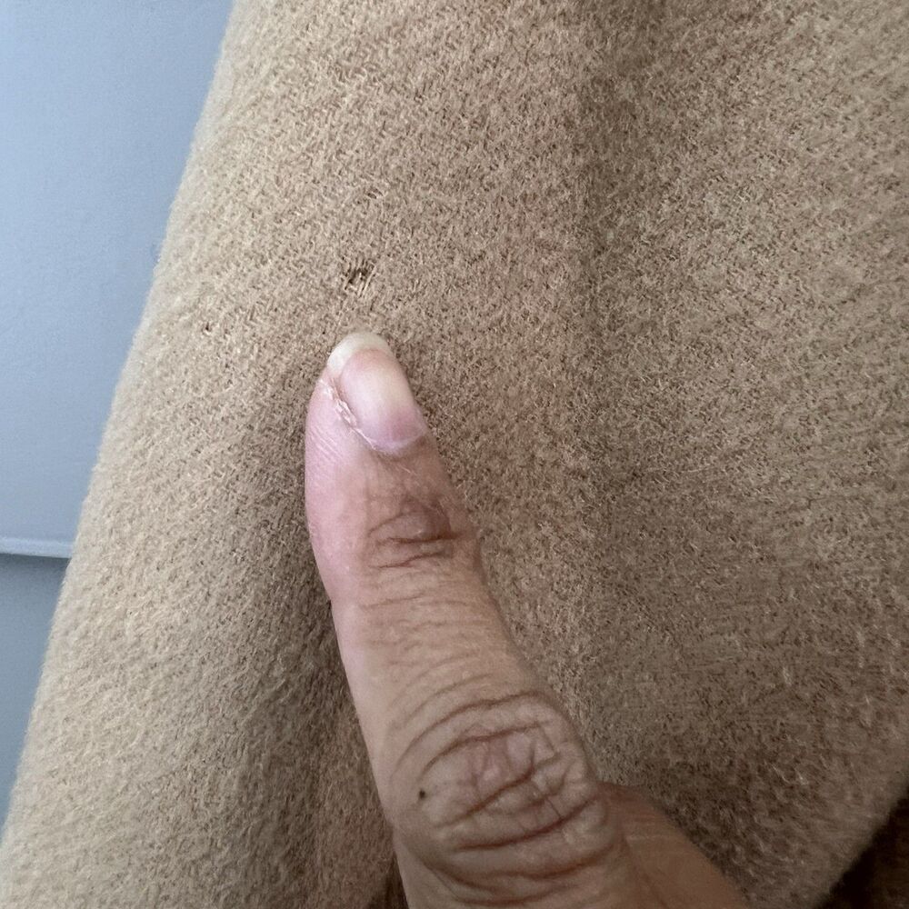 NAKED CASHMERE Wool Jacket Women Small Tan Cropped Full Zip Pocket Neutral $495 - Picture 16 of 16
